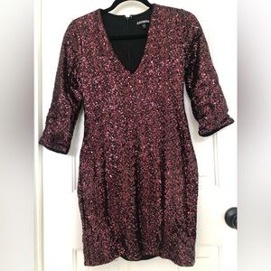 Express, Sequin body-con dress, Size 4